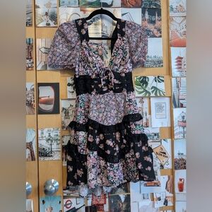 Altar'd State Patchwork Mini Dress